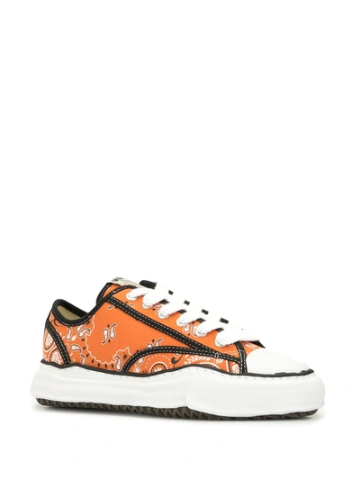 Shop Miharayasuhiro Peterson Original Sole Low-top Sneakers In Orange ,white