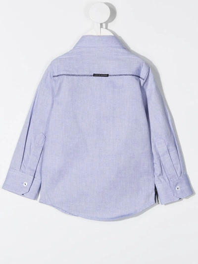 Shop Lapin House Logo Button-down Shirt In Blue