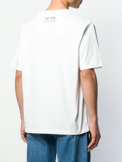 Shop Calvin Klein Jeans Est.1978 Ok Logo T-shirt In White