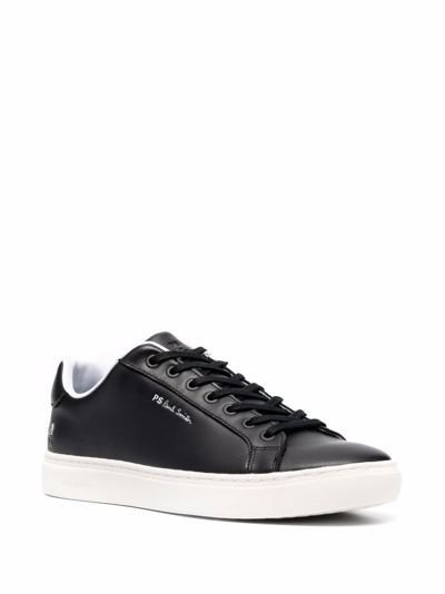 Shop Ps By Paul Smith Lea Panelled Leather Sneakers In Black
