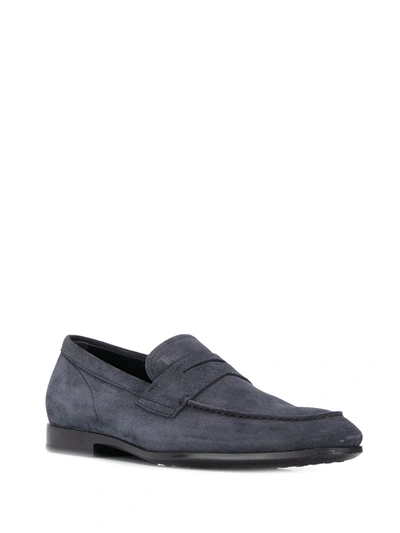 Tod's Classic 38k Loafers In Blue