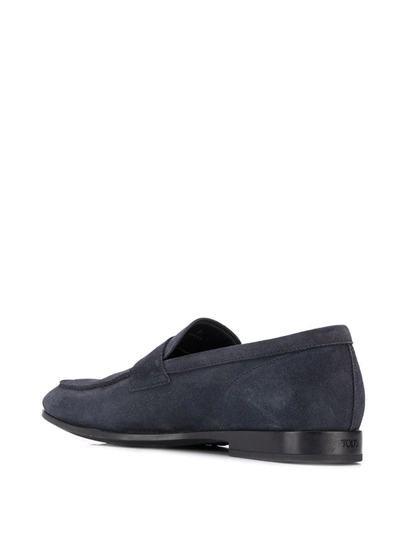Tod's Classic 38k Loafers In Blue