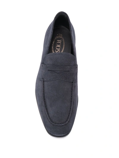Tod's Classic 38k Loafers In Blue