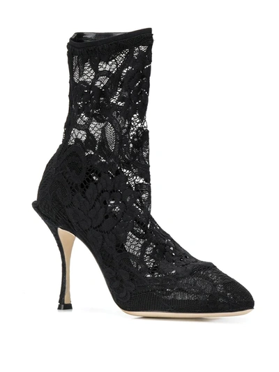 Shop Dolce & Gabbana Coco Ankle Boots In Black