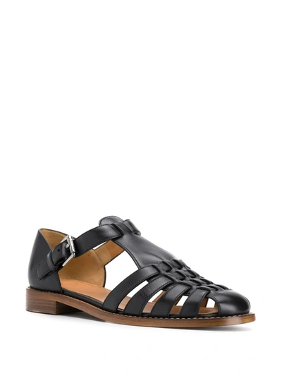 Shop Church's Kelsey Leather Sandals In Black