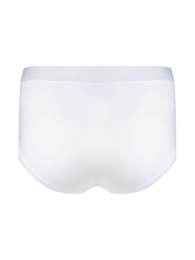 Dolce & Gabbana Elastic Waist Logo Briefs In White