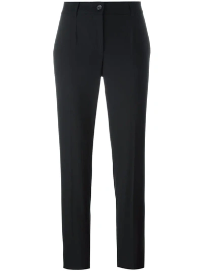 Shop Dolce & Gabbana Slim-cut Tailored Trousers In Black