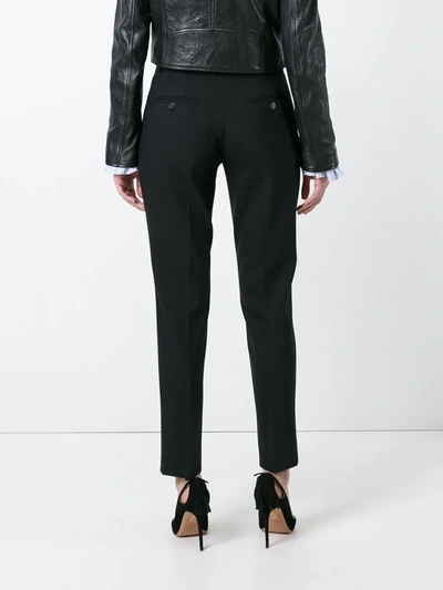 Dolce & Gabbana Tailored Stretch-wool Trousers In Black
