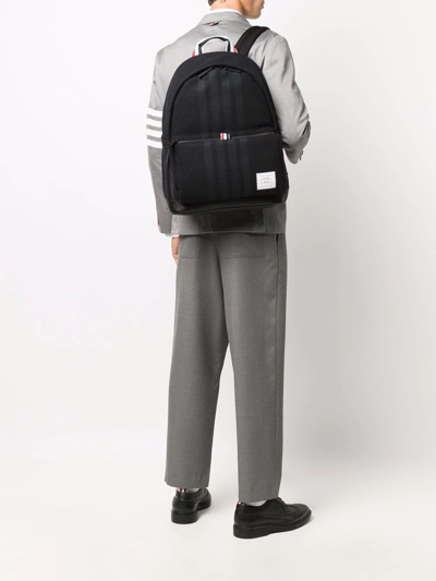 Shop Thom Browne Double-face 4-bar Easy Backpack In 黑色