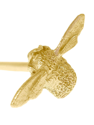 Shop Alex Monroe 18kt Yellow Gold Teeny Weeny Bee Stud Earrings