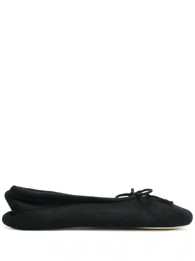 Shop N•peal Bow Tie Slippers In Black