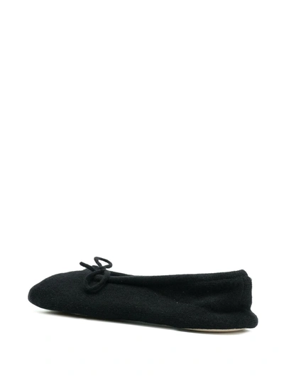 Shop N•peal Bow Tie Slippers In Black