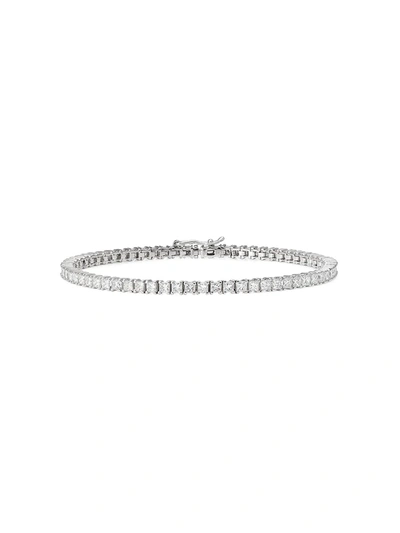 Shop 777 18kt White Gold Diamond Bracelet In 114 - White: