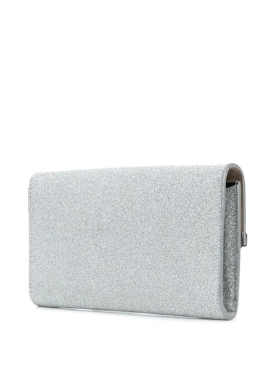 Shop Jimmy Choo Emmie Clutch In Grey