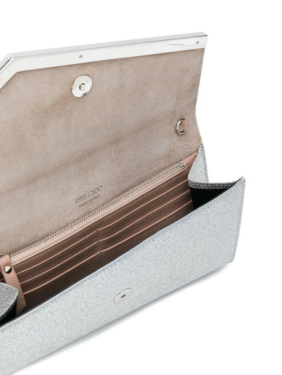 Jimmy Choo Emmie Clutch In Grey