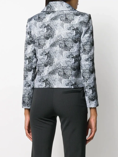 Shop Edda Lara Abstract Print Jacket In Black