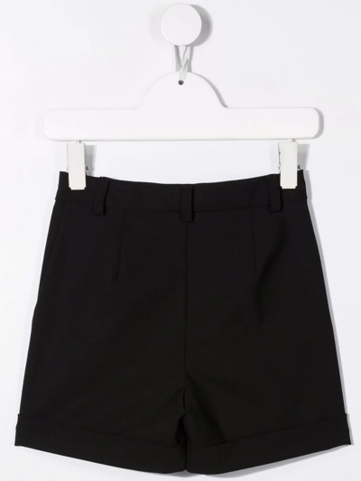 Shop Balmain Decorative-button Tailored Shorts In Black
