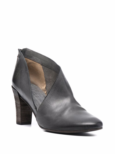 Del Carlo 95mm Cut-out Zipped Pumps In Blue