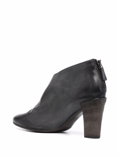 Del Carlo 95mm Cut-out Zipped Pumps In Blue