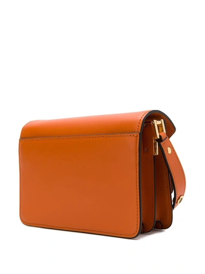 Shop Marni Mini Trunk Shoulder Bag In Orange