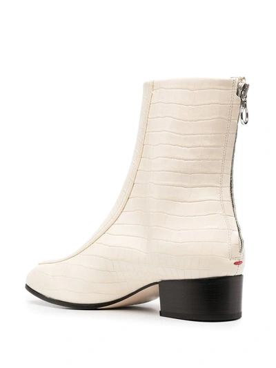 Shop Aeyde Rear-zip Ankle Boots In White