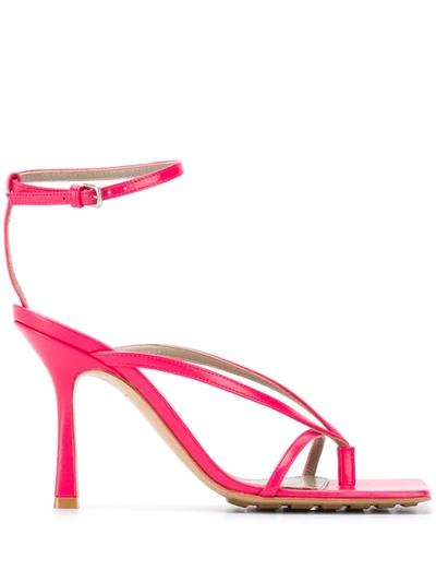 Shop Bottega Veneta Stretch 90mm Leather Sandals In Pink
