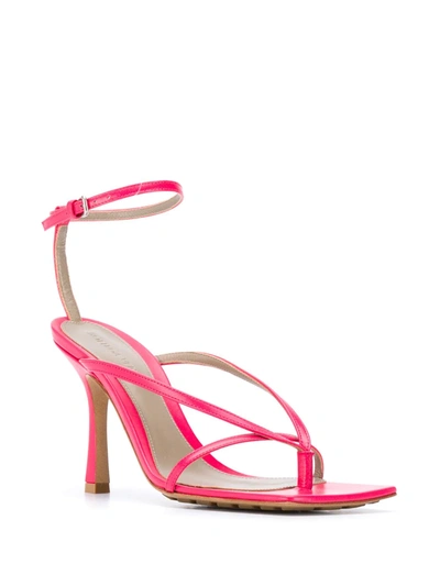 Shop Bottega Veneta Stretch 90mm Leather Sandals In Pink