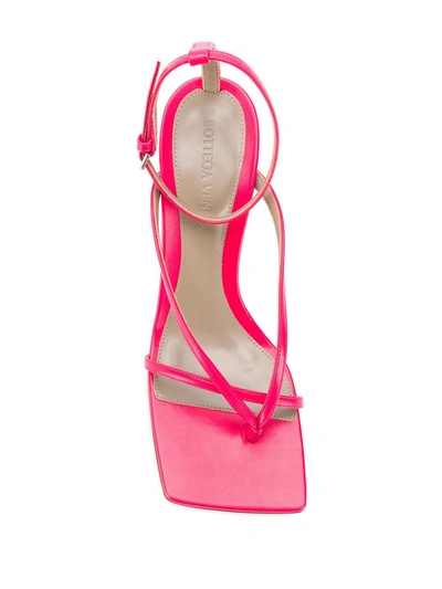 Shop Bottega Veneta Stretch 90mm Leather Sandals In Pink