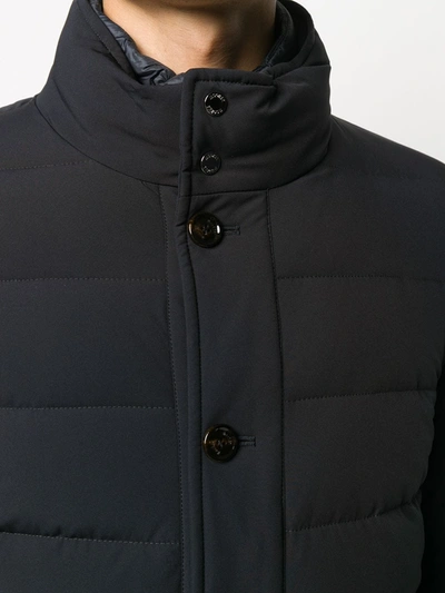 Shop Moorer Calegari Padded Coat In Blue