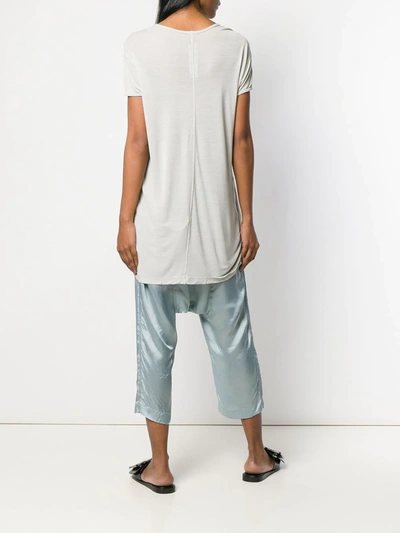 Shop Rick Owens Oversized Asymmetric Shaped T-shirt In Grey