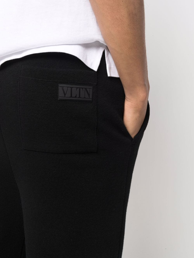 Valentino Jacquard Drawstring Pants In Black