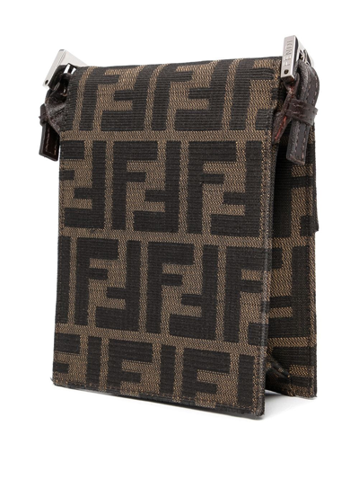 Pre-owned Fendi 1990s Zucca Pattern Mini Bag In Brown