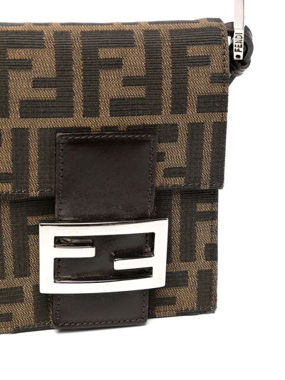Pre-owned Fendi 1990s Zucca Pattern Mini Bag In Brown