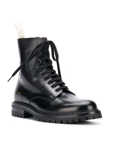 Shop Common Projects Combat Boots In Black