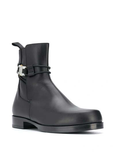 Shop Alyx Buckle-strap Ankle Boots In Black