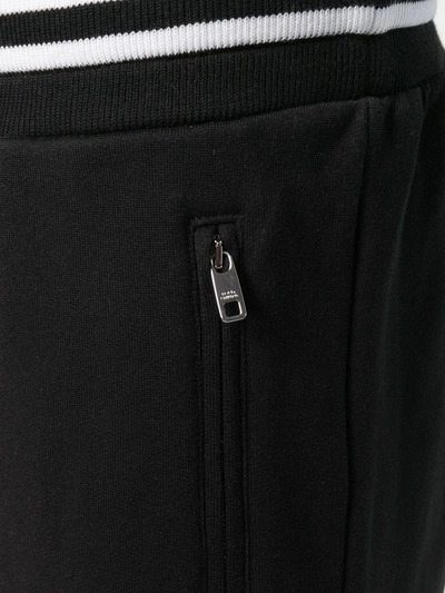 Shop Dolce & Gabbana Striped Rib Track Trousers In Black