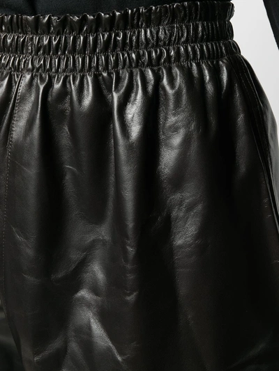 Shop Bottega Veneta Knee-length Leather Shorts In Brown