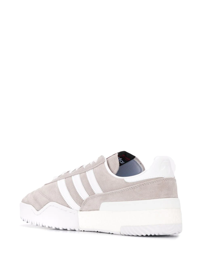 Adidas Originals By Alexander Wang Bball Soccer Leather-trimmed Suede Sneakers In Grey