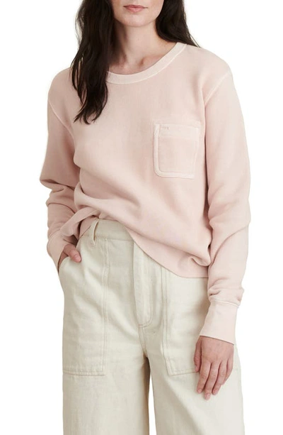 Shop Alex Mill Garment Dyed Pocket Sweatshirt In Misty Rose