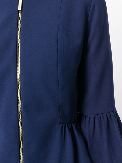 Shop Michael Kors Flared Cuff Jacket In Blue