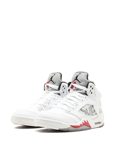 Shop Jordan X Supreme Air  5 Retro Sneakers In White