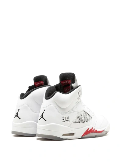 Shop Jordan X Supreme Air  5 Retro Sneakers In White