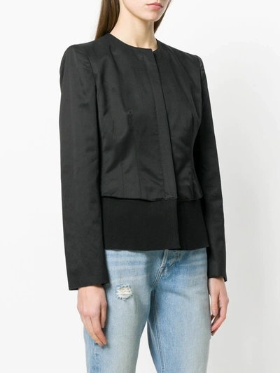 Pre-owned Giorgio Armani Collarless Jacket In Black