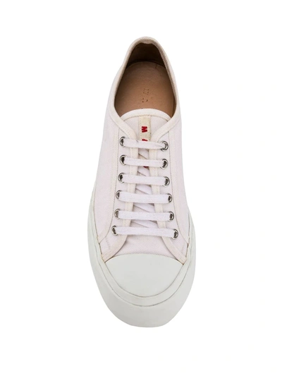 Shop Marni Platform Sneakers In White