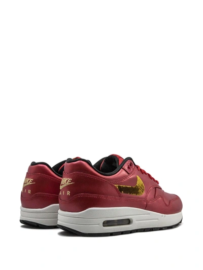 Shop Nike Air Max 1 "gold Sequins" Sneakers In Red