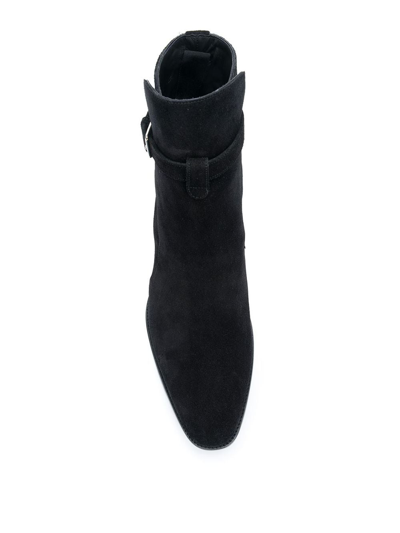 Shop Saint Laurent Signature Wyatt 30 Jodhpur Boots In Black