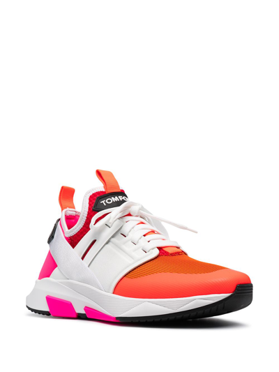Shop Tom Ford Jago Low-top Sneakers In Orange