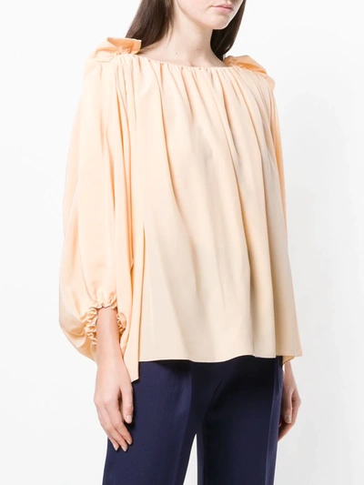 Shop Chloé Ruched Loose Top In Pink