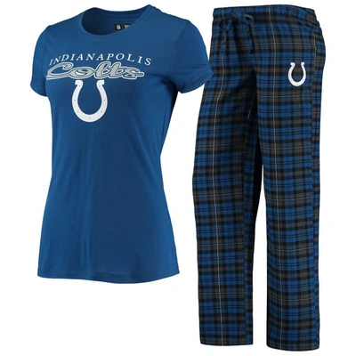 Shop Concepts Sport Royal/black Indianapolis Colts Logo T-shirt & Pants Set