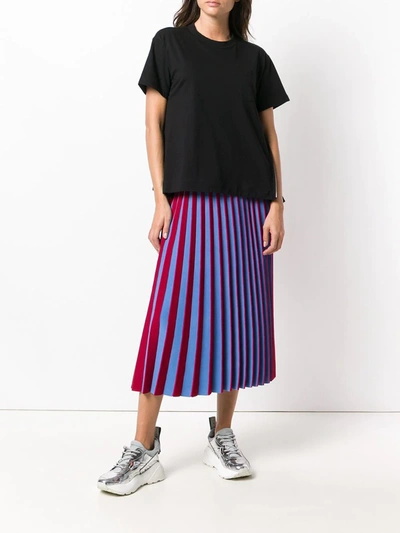 SACAI FLARED T-SHIRT - 黑色